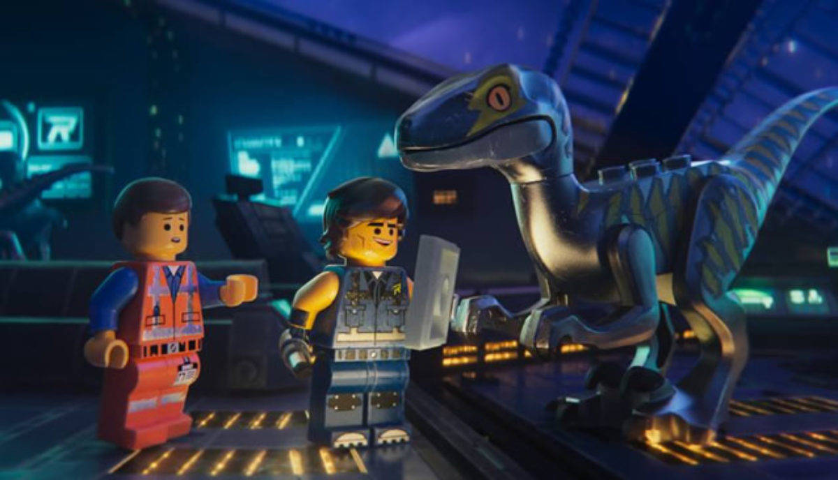 Schöneszene Aus Dem Lego Movie 2 Mit Dinosauriern Wallpaper