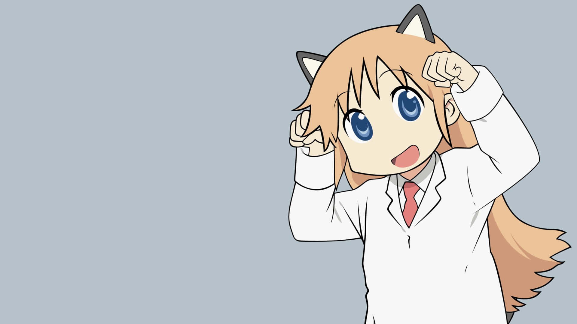 A Cat In A Lab Coat With Blue Eyes Wallpaper