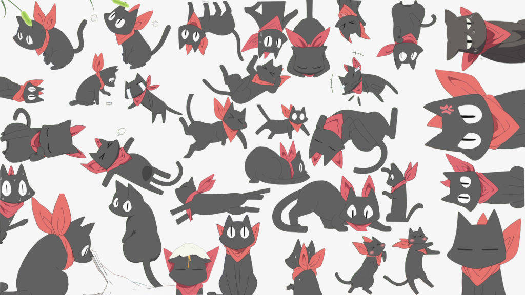 Nichijouschwarze Katze Sakamoto Wallpaper