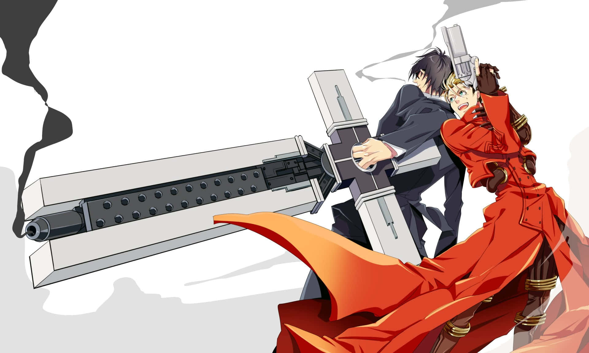 Nicholas D. Wolfwood with his iconic Cross Punisher weapon Wallpaper