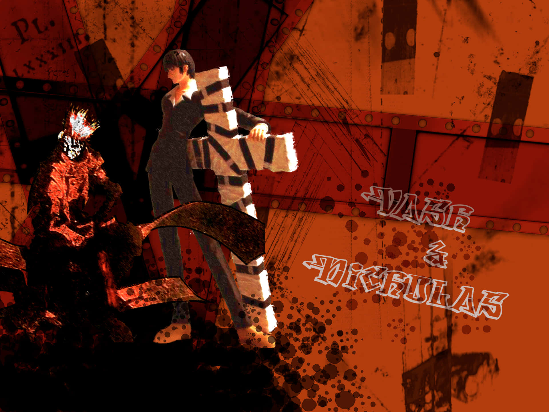 Nicholas D Wolfwood with his Cross Punisher in a dramatic pose Wallpaper