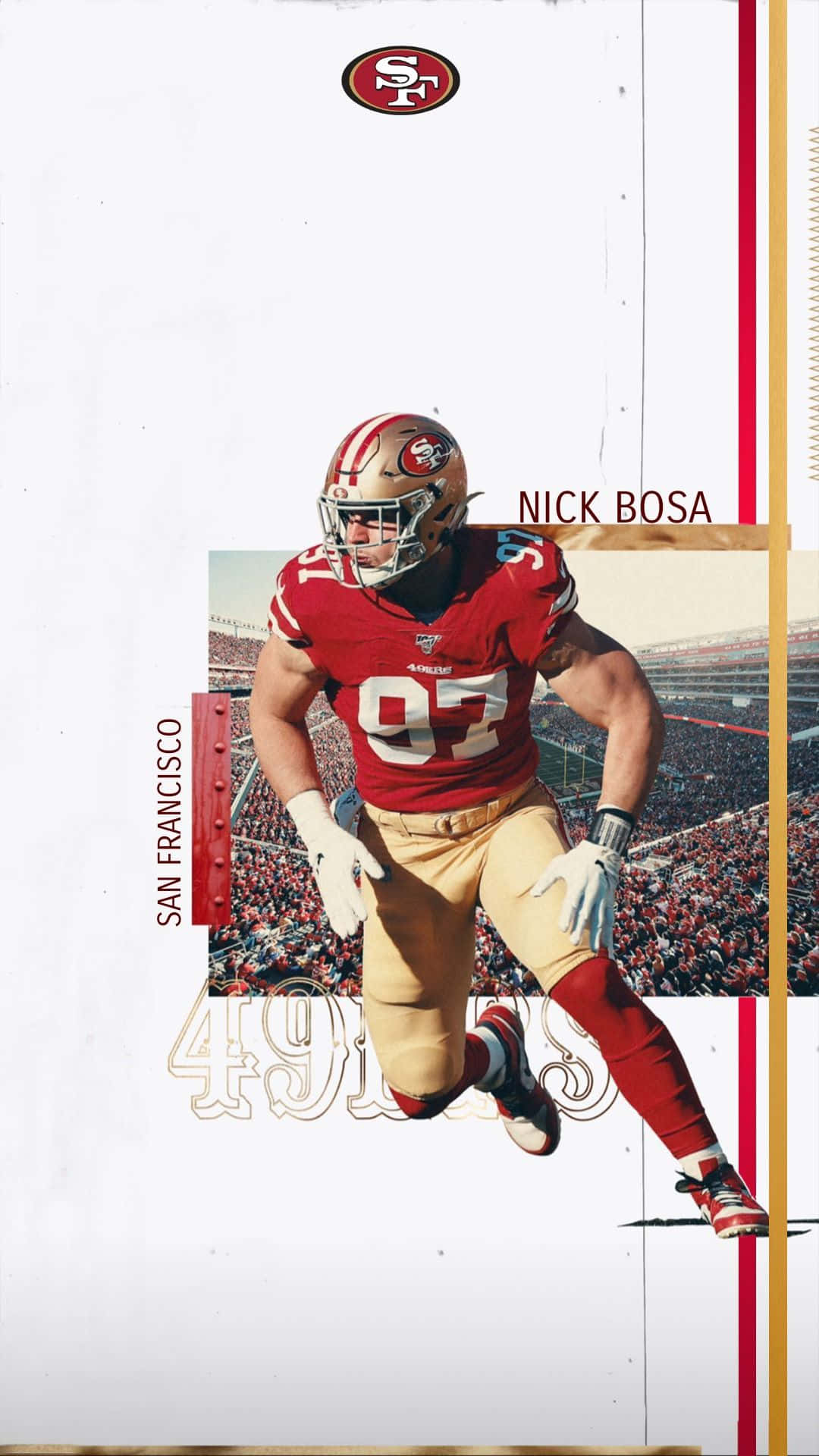 Sanfrancisco 49ers, El Apoyador Defensivo Nick Bosa Fondo de pantalla