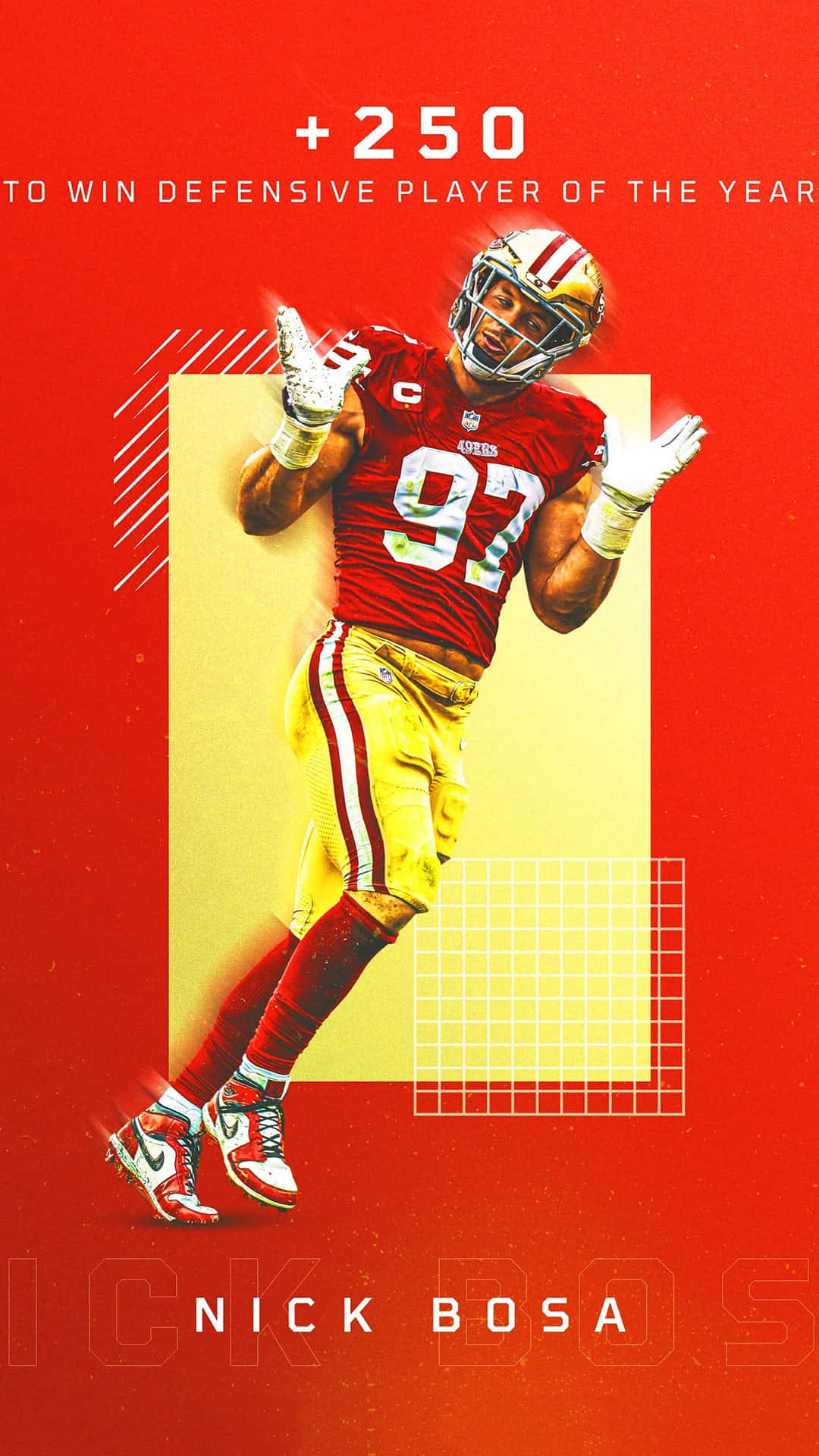 Download NFL Defensive Rookie of the Year, Nick Bosa Wallpaper