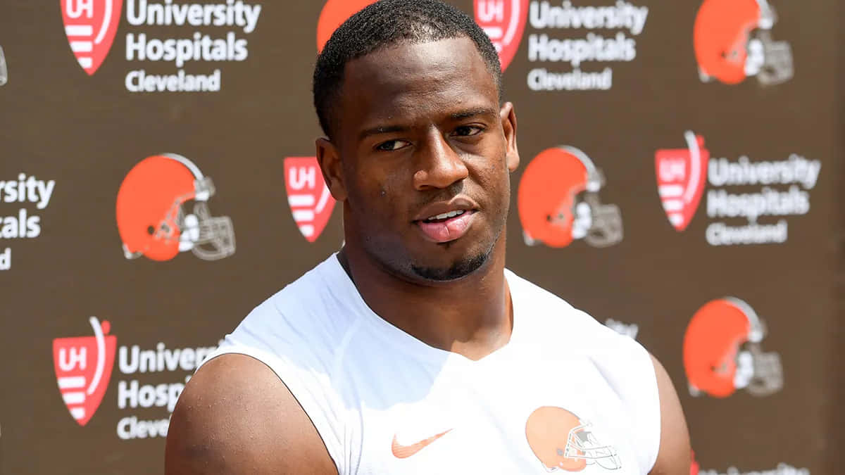 Nick Chubb Cleveland Browns Press Conference Wallpaper