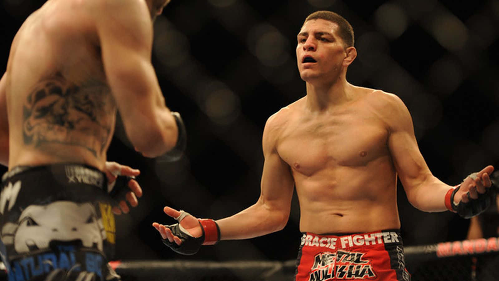 Nick Diaz Taunting His Opponent Wallpaper