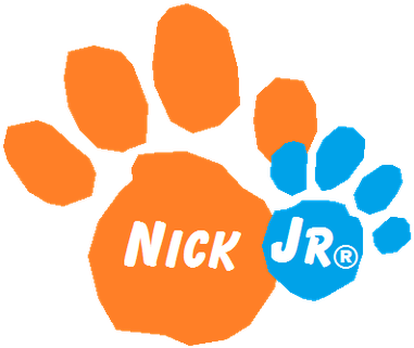 Nick Jr Logowith Paw Prints PNG