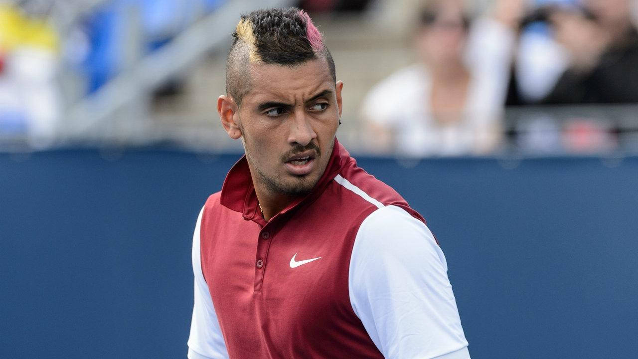 Nick Kyrgios With Dyed Mohawk Hair Wallpaper