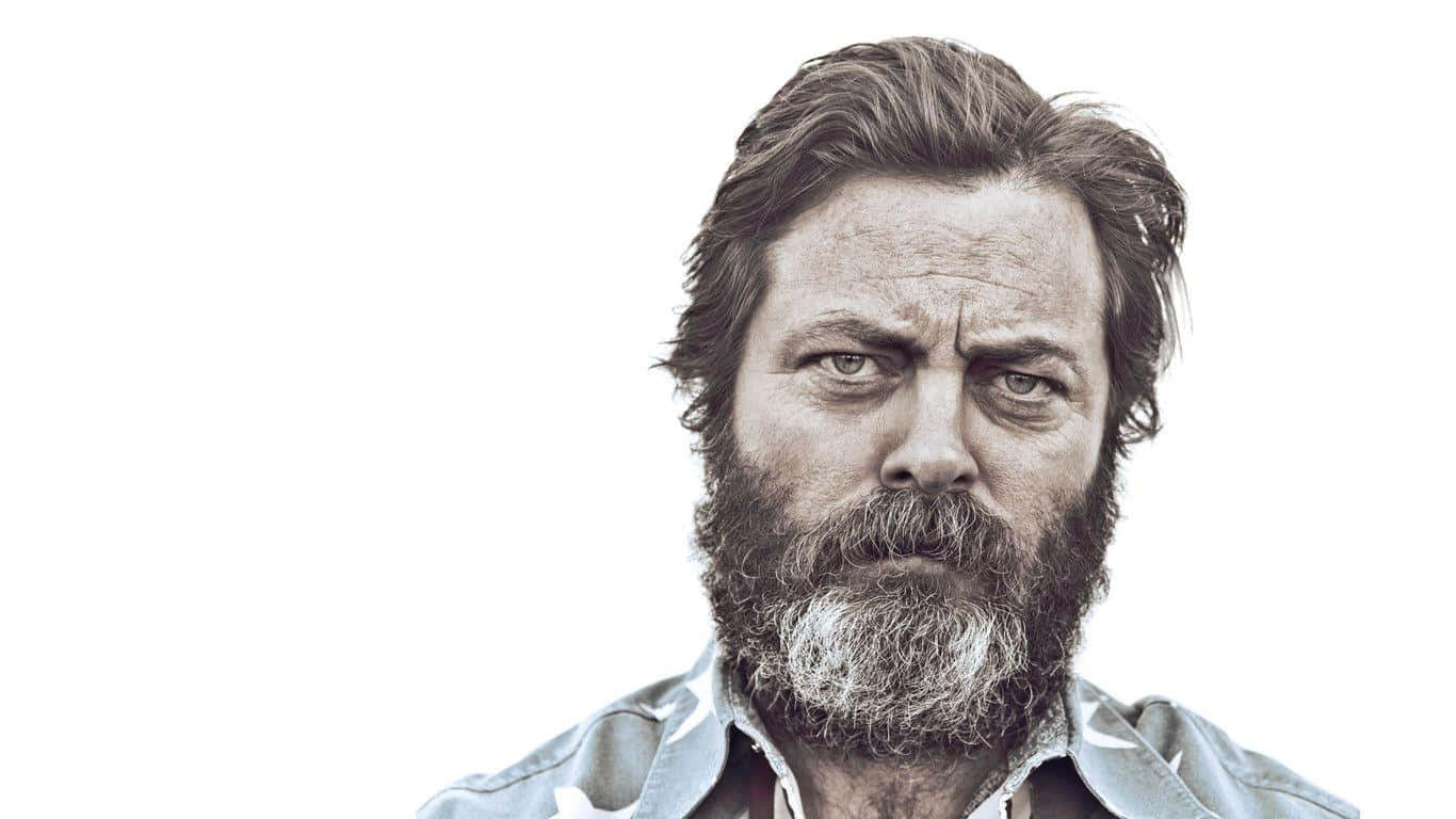 Nick Offerman Stares Intensely Wallpaper