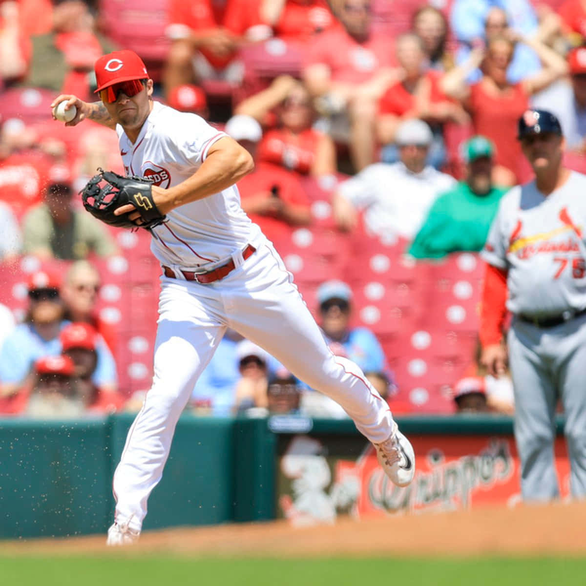 Nick Senzel In Baseball Uniform Wallpaper