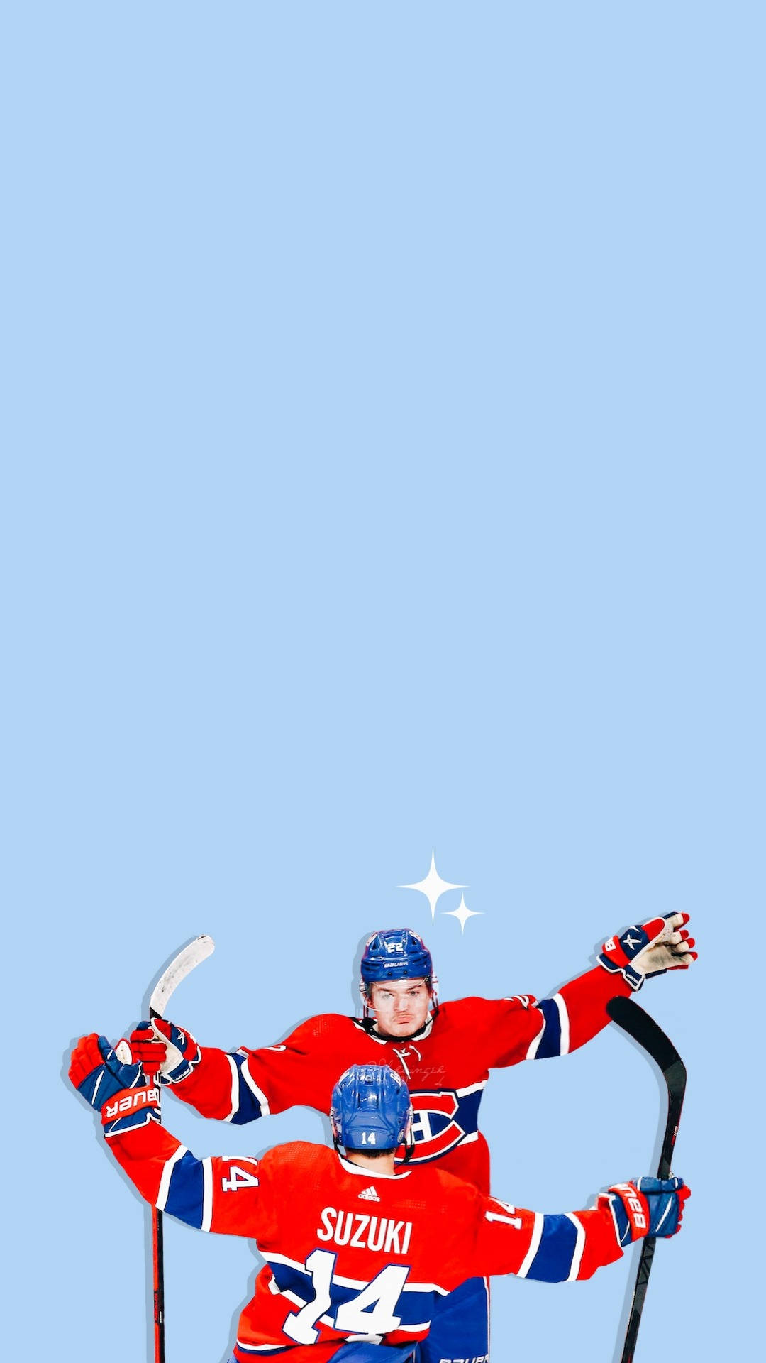 Nick Suzuki Montreal Canadiens Kunstværk Mobil Tapet Wallpaper
