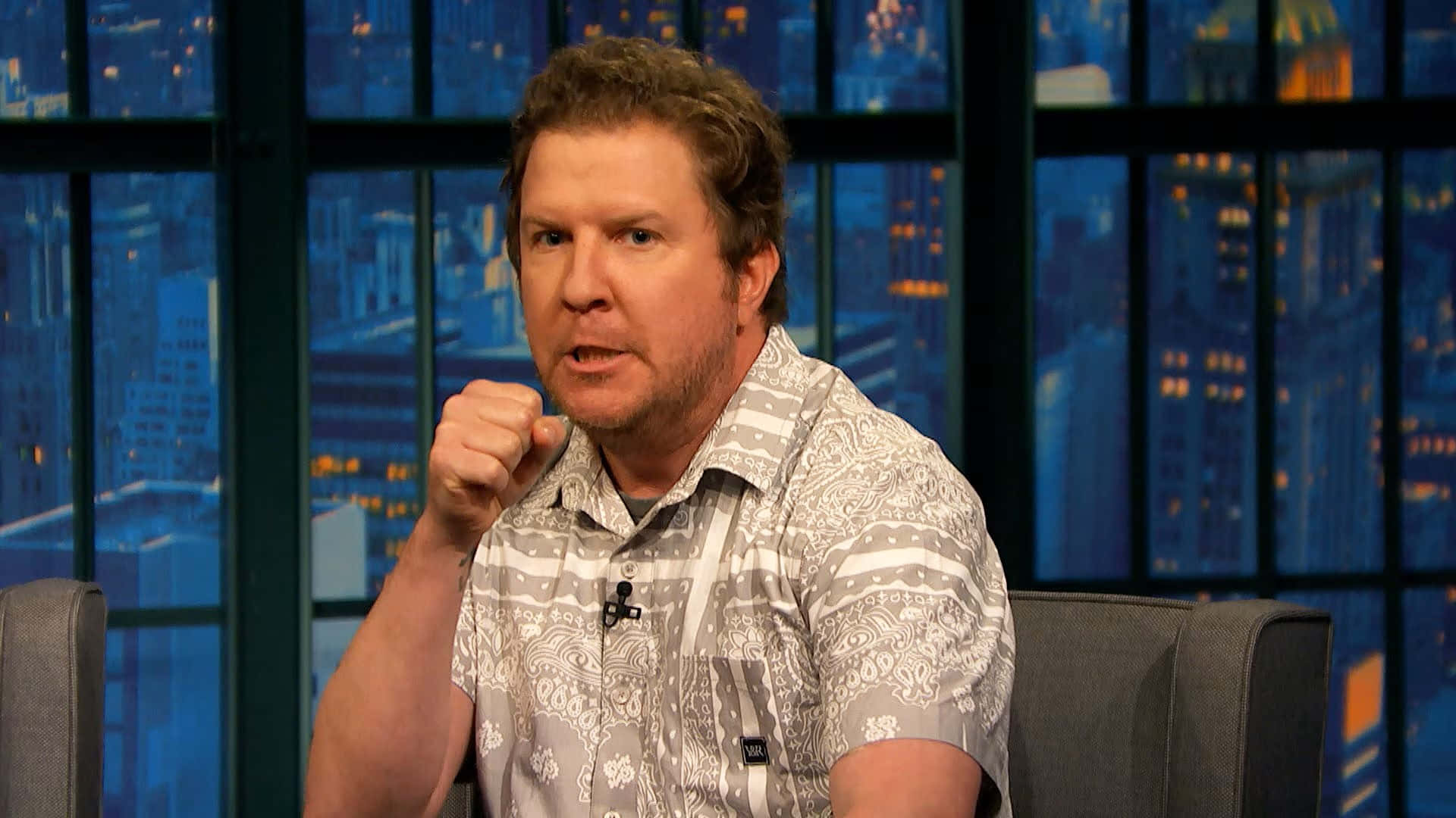 Comedian Nick Swardson takes a break from performing Wallpaper