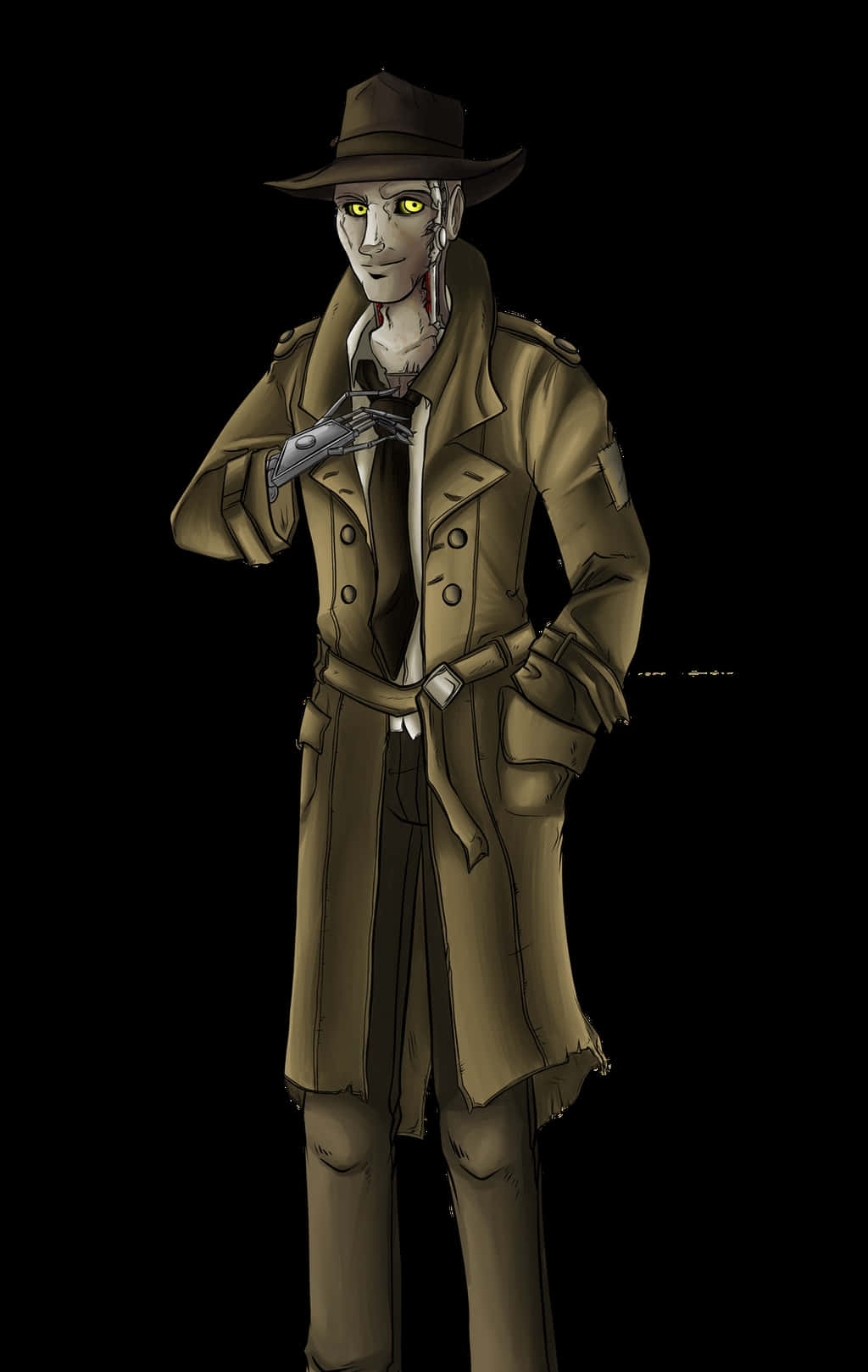 Nick Valentine - The Synth Detective in Fallout 4 Wallpaper