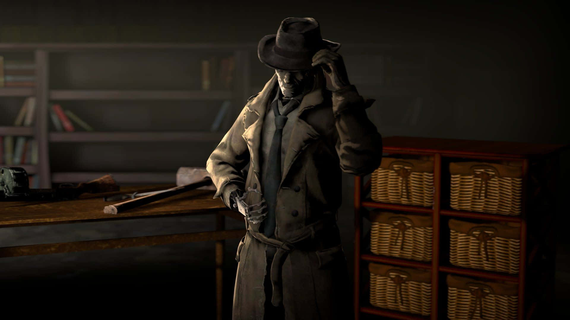 Nick Valentine - A Synth Detective in the Post-Apocalyptic World Wallpaper