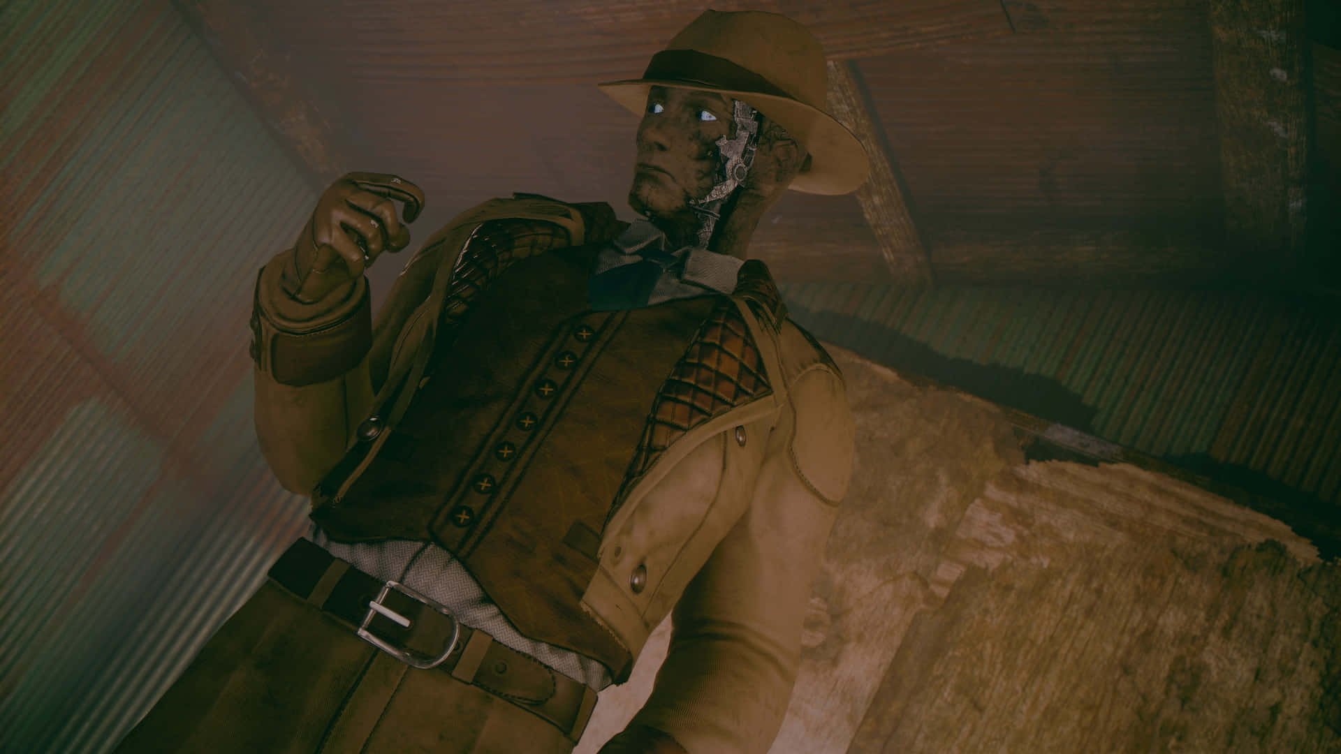Nick Valentine, Sole Detective of the Post-Apocalyptic World Wallpaper