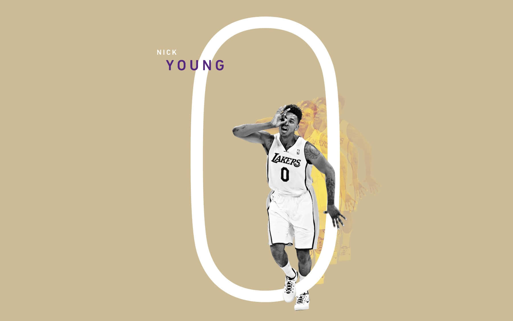 NBA-spiller Nick Young på banen Wallpaper