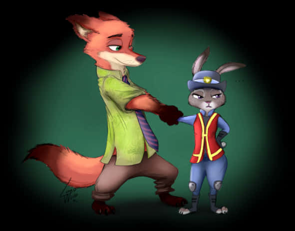 Nickand Judy Zootopia Fanart PNG