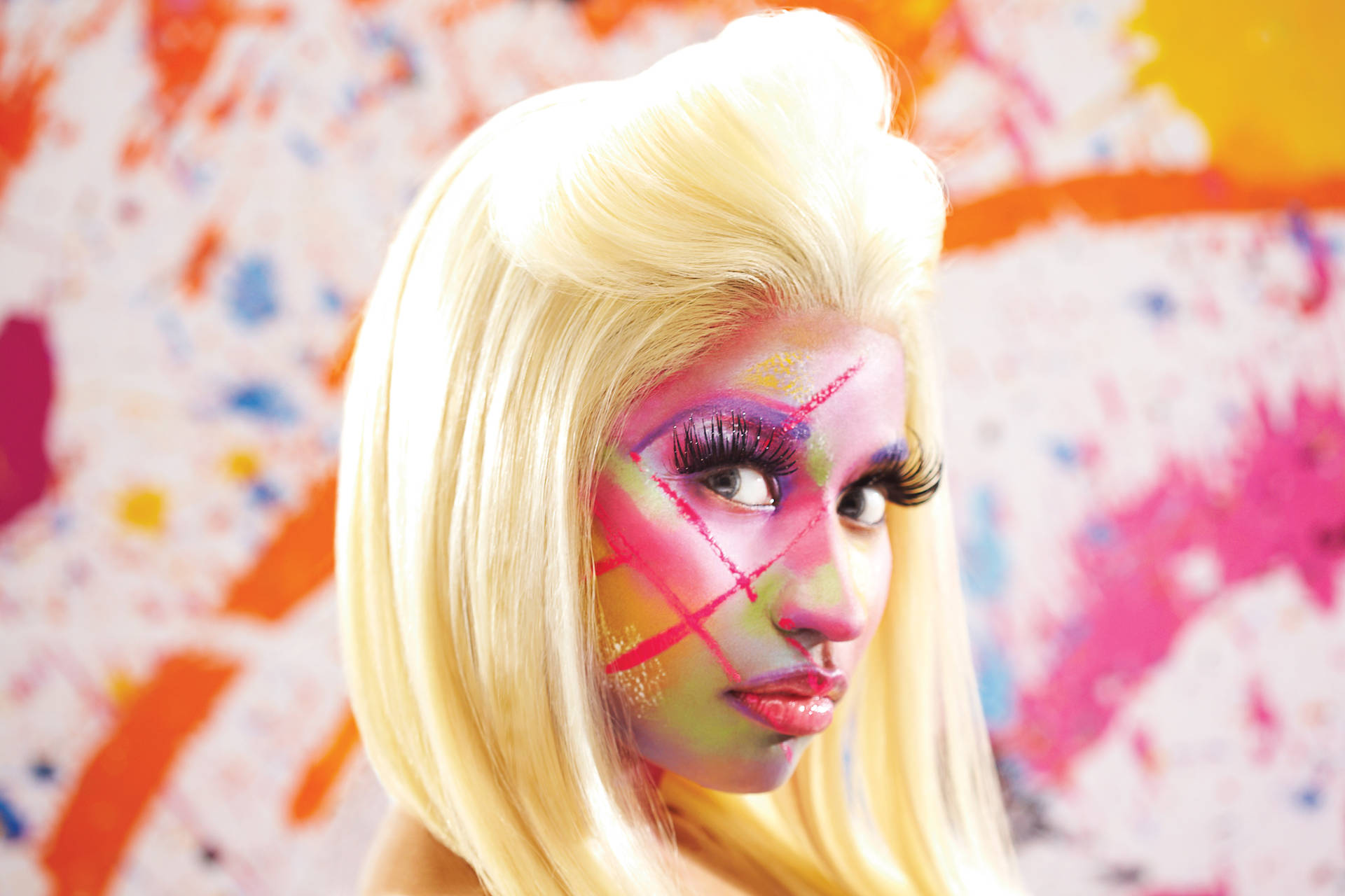 Nicki Minaj HD Face Paint Wallpaper