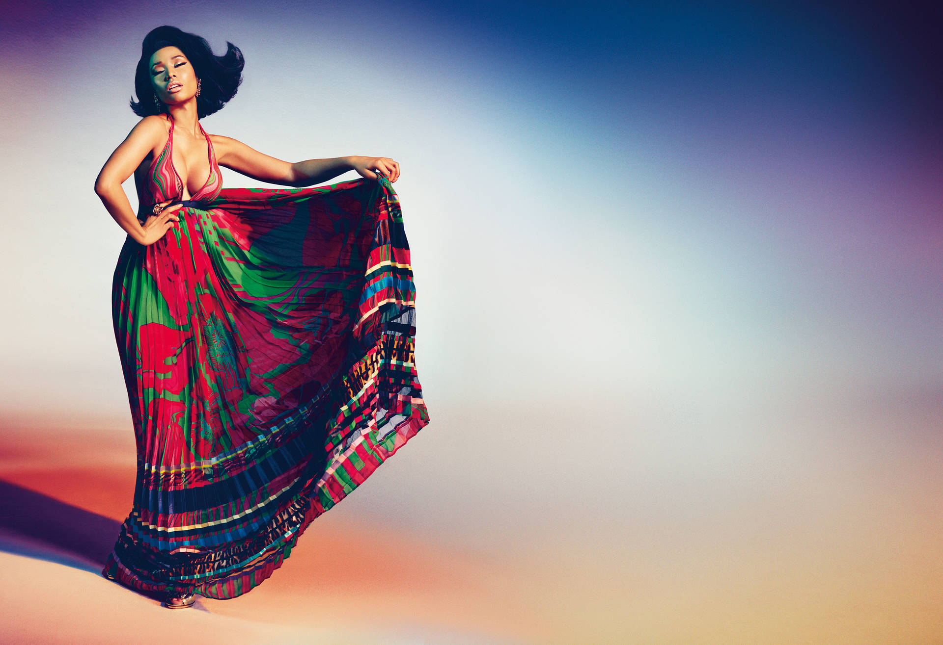 Nicki Minaj HD Flowy Dress Wallpaper