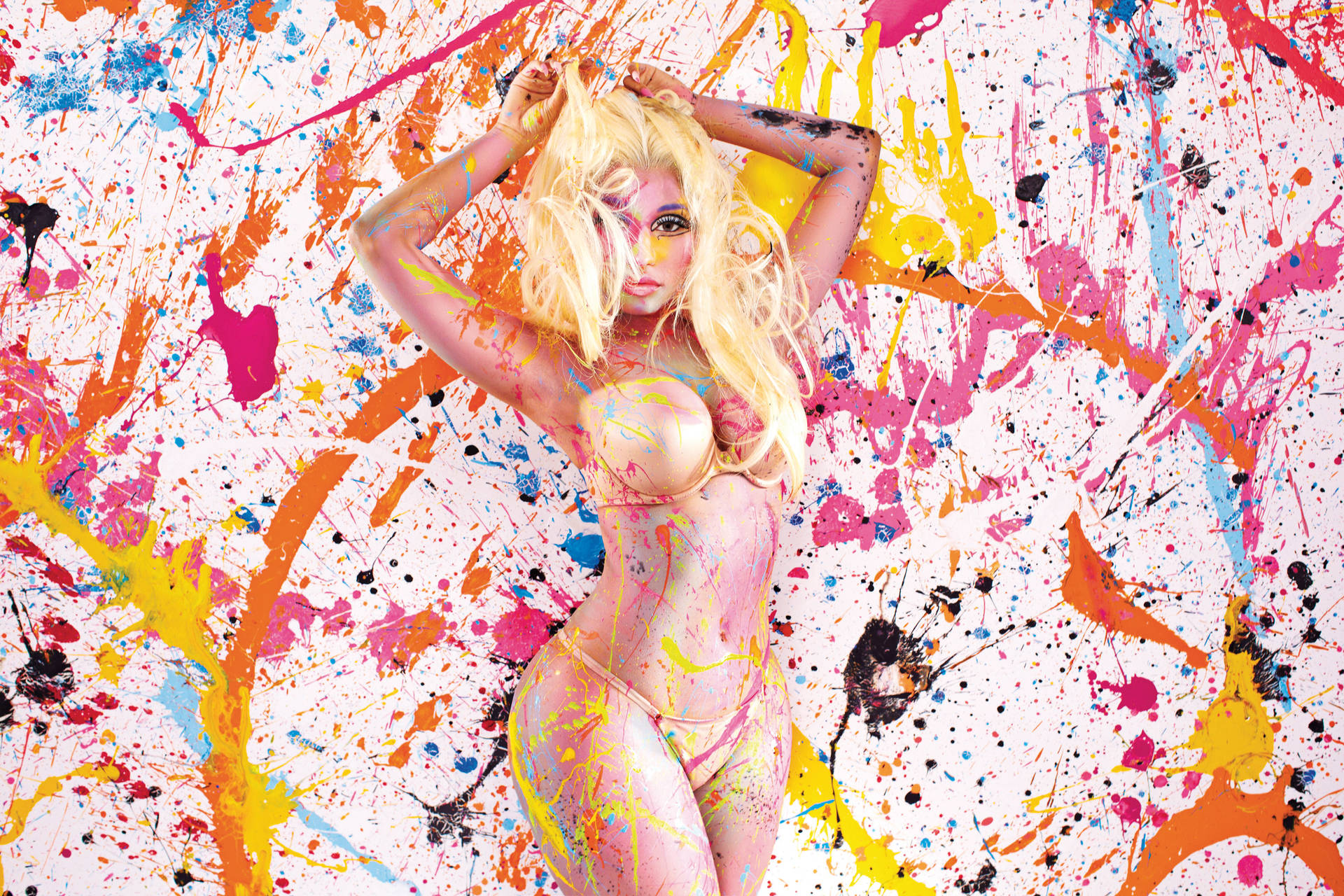 Nicki Minaj HD Paint Splatter Wallpaper