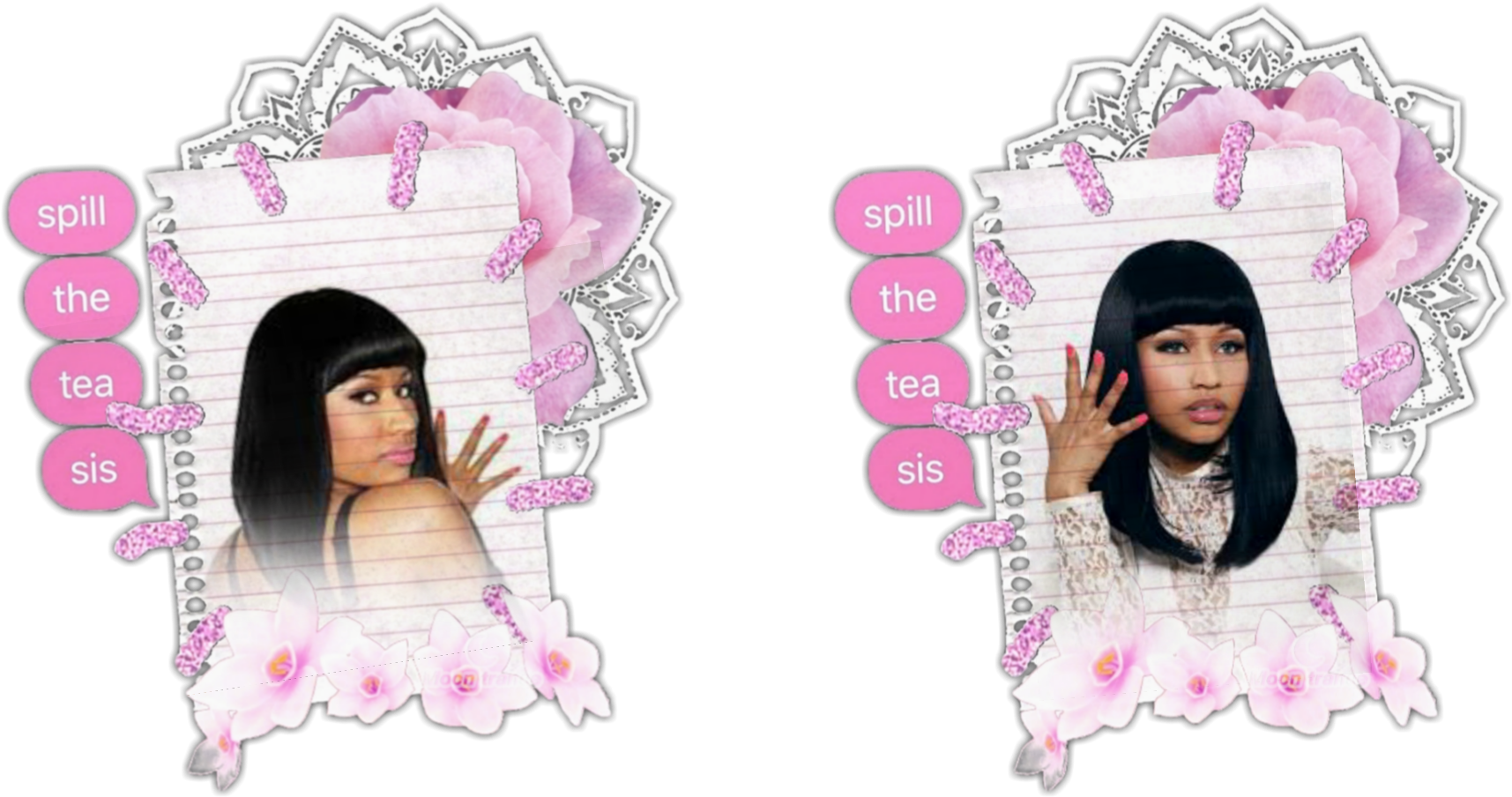 Nicki Minaj Spill The Tea Sticker Design PNG