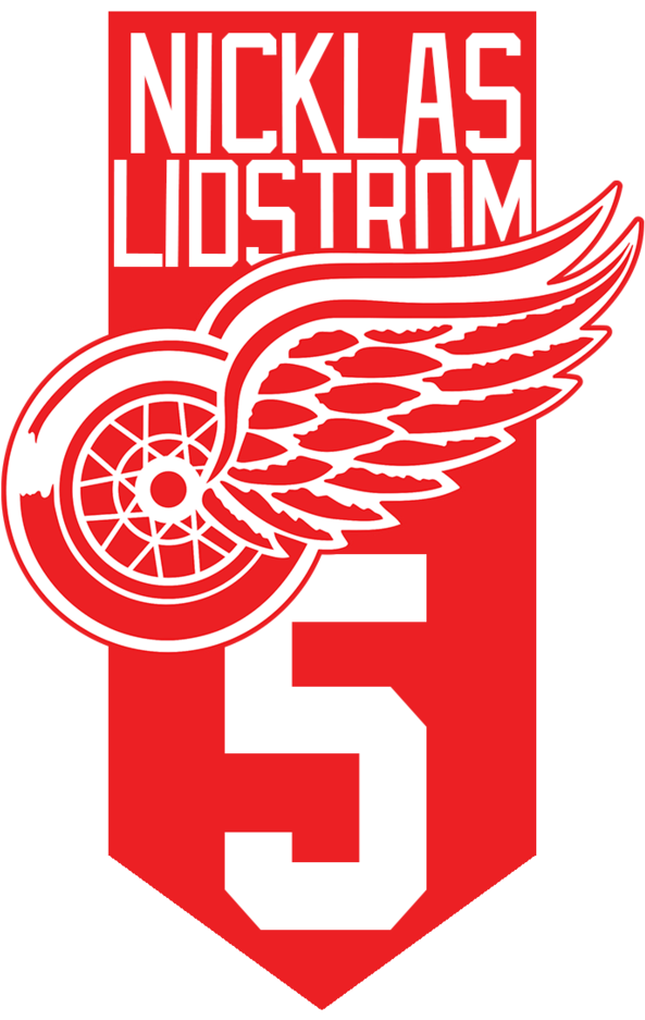 Nicklas Lidstrom Detroit Red Wings Banner PNG