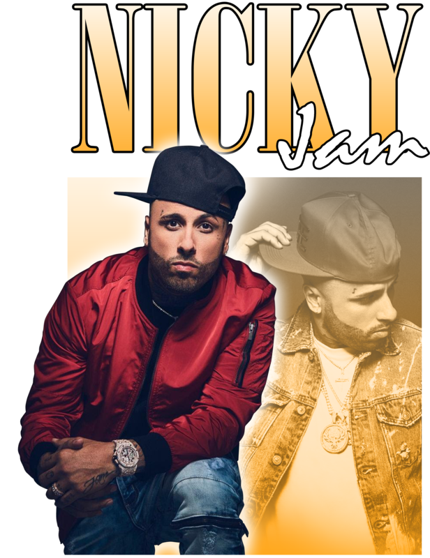 Nicky Jam Artistic Portrait PNG