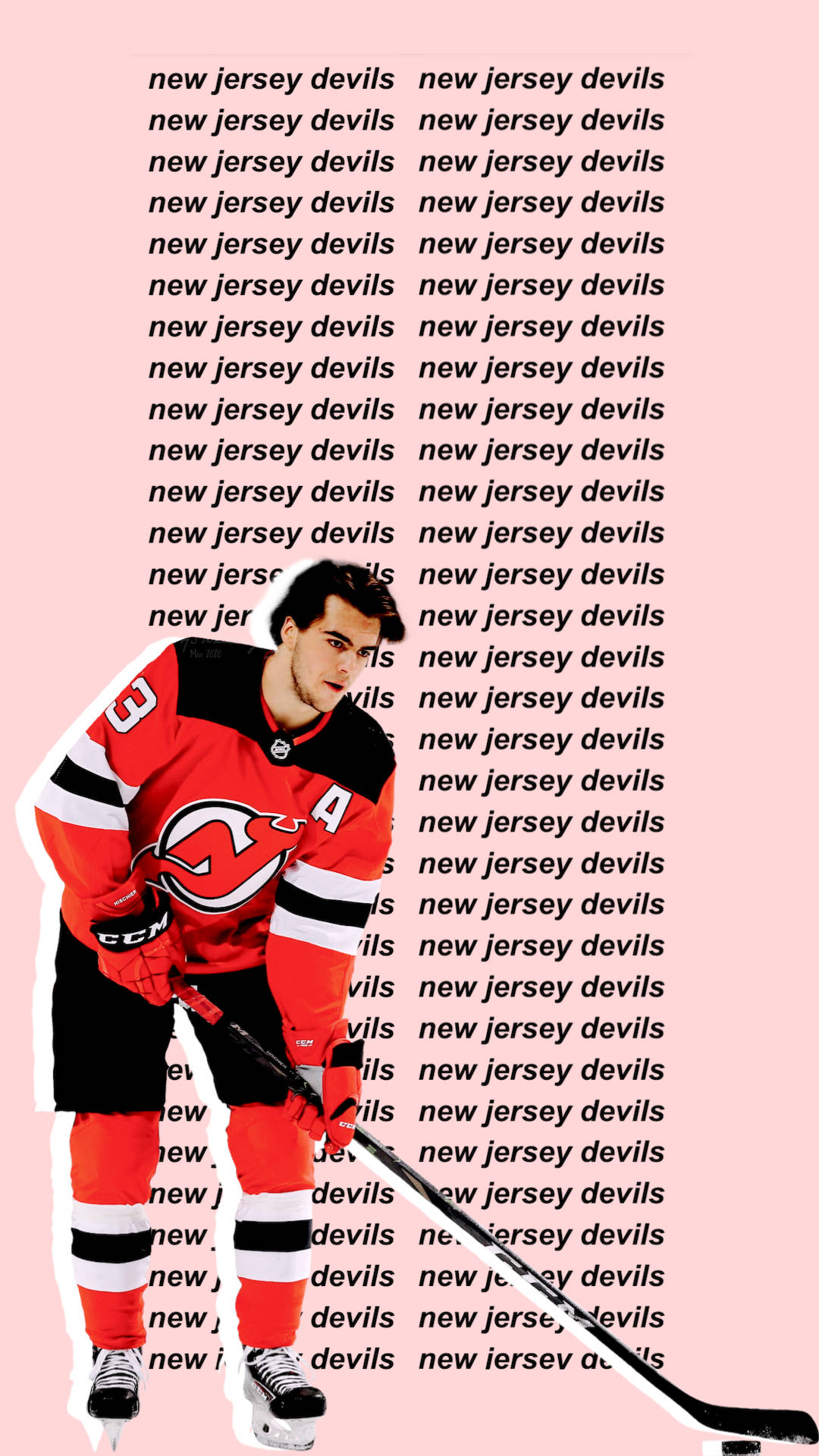Nico Hischier New Jersey Devils tapet Wallpaper