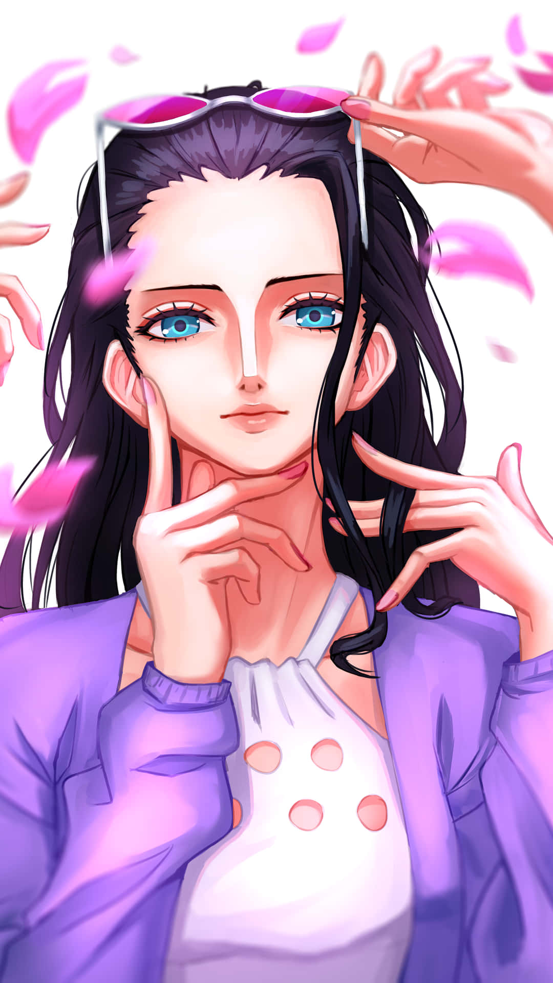 Enigmatic Nico Robin from One Piece Anime Wallpaper