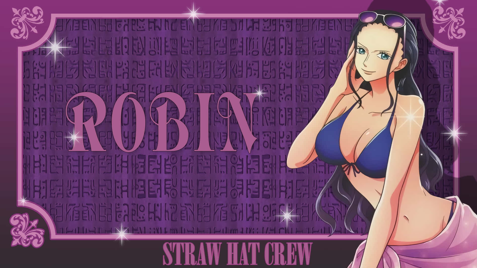 Nico Robin, the admired archaeologist from the popular anime series One Piece. Wallpaper