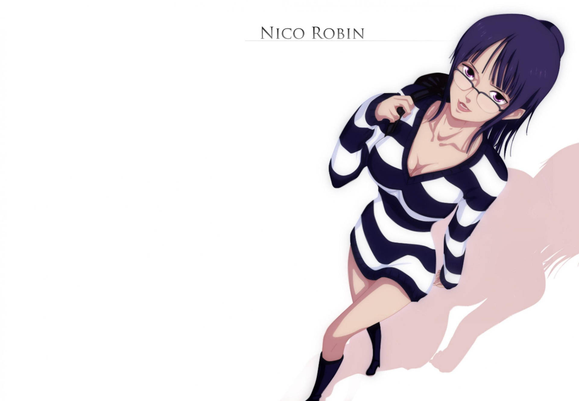 Nicorobin Aus One Piece Im Gestreiften Kleid Wallpaper