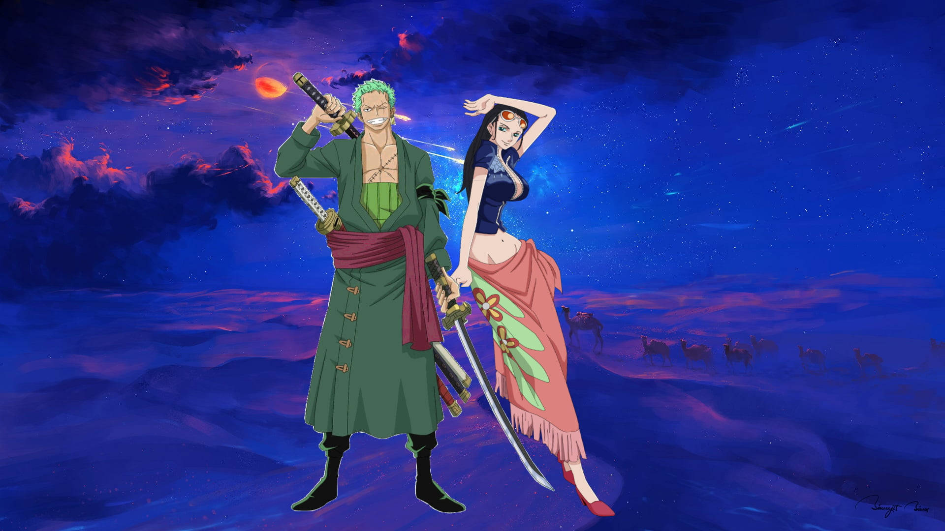 Nico Robin One Piece With Sword Wallpaper
