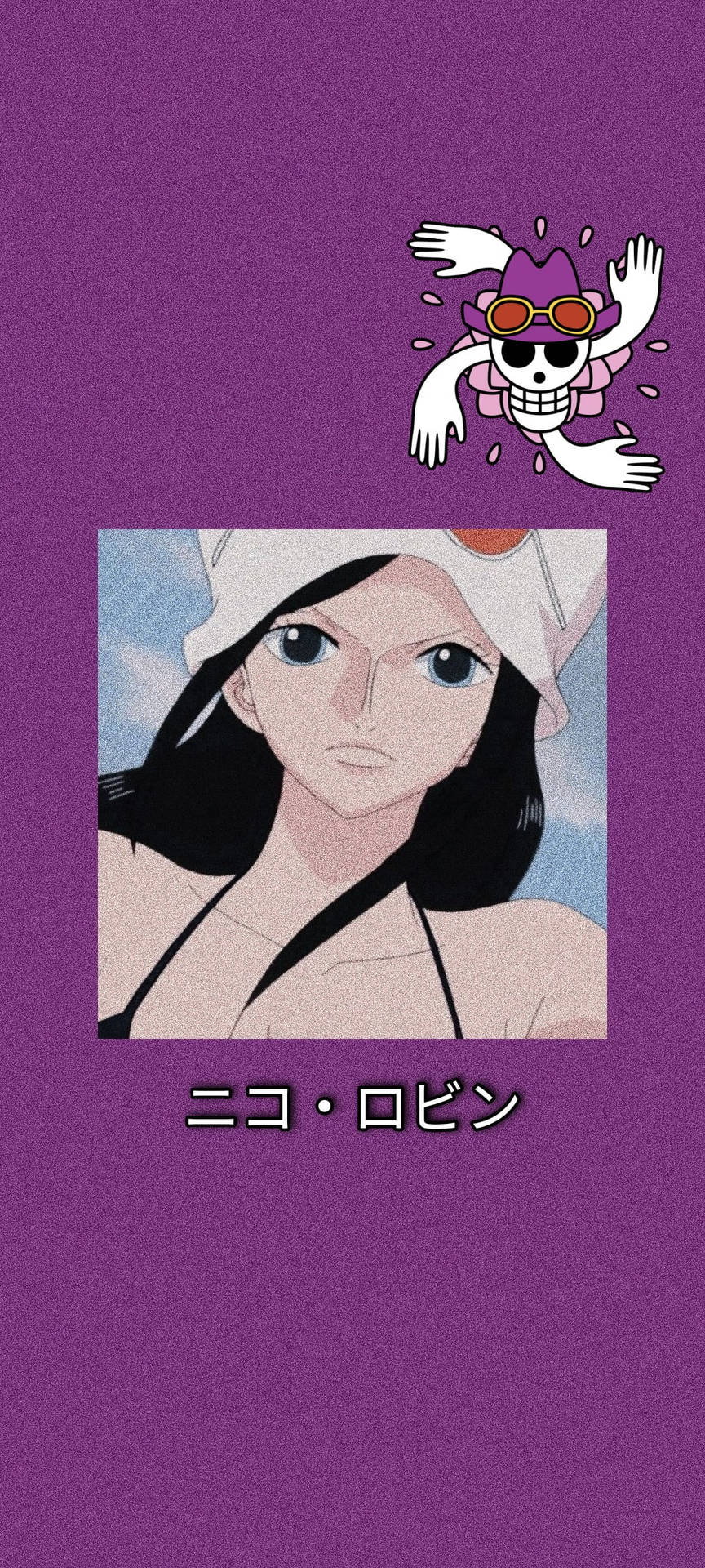 Nico Robin Purple Anime Aesthetic Wallpaper