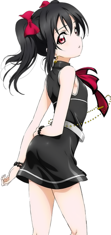Nico Yazawa Black Dress Pose PNG