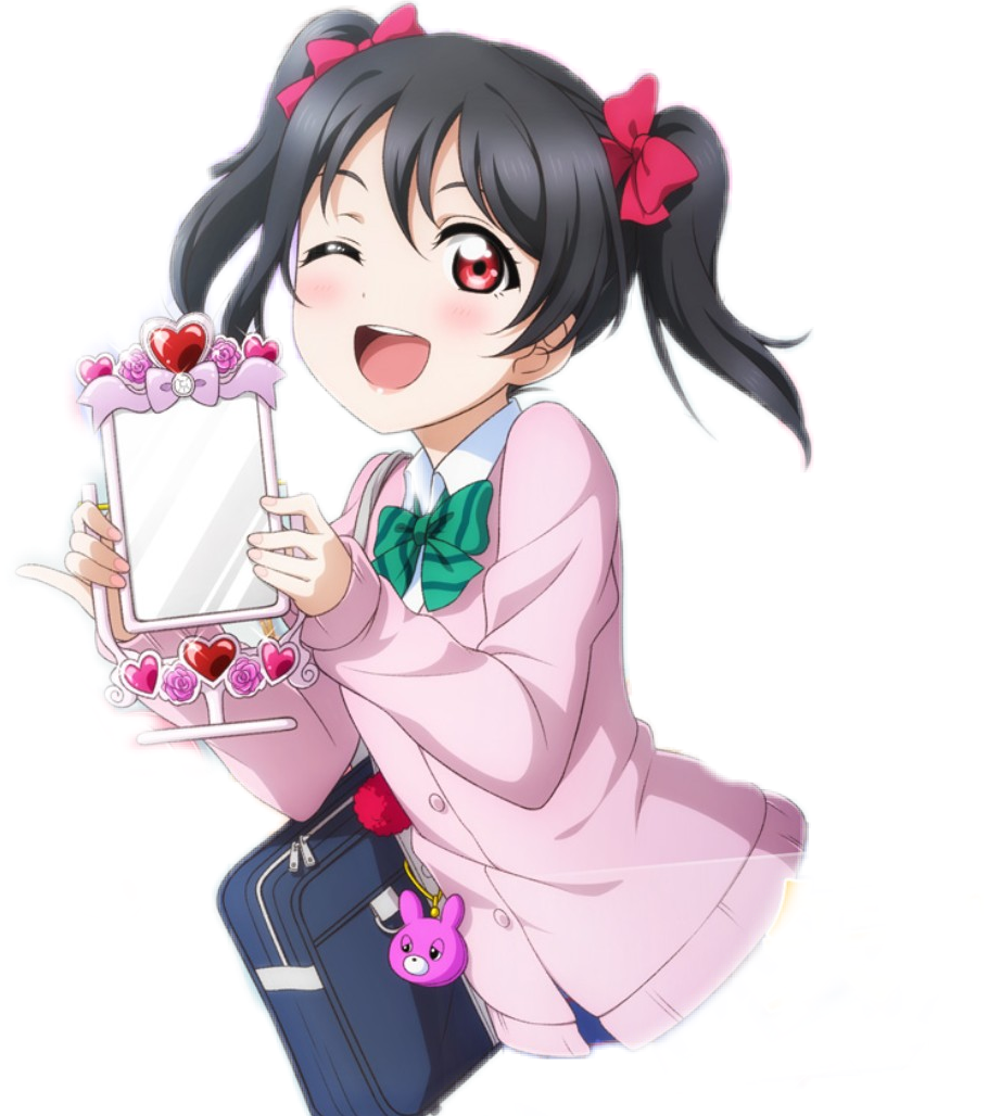 Download Nico Yazawa Holding Heart Frame | Wallpapers.com