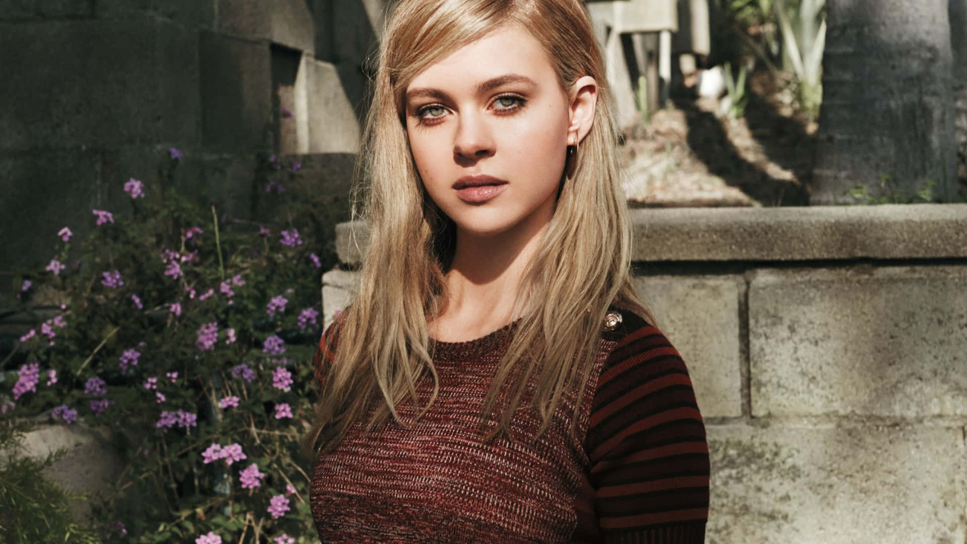 Download Nicola Peltz Portrait Outdoors Wallpaper | Wallpapers.com