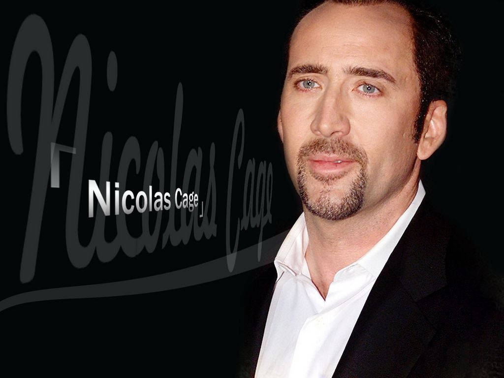 Nicolas Cage Black Background.
