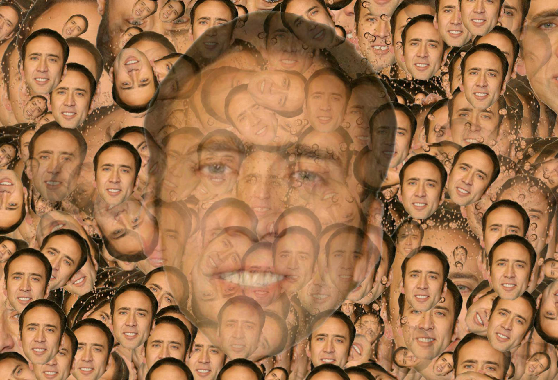 Nicolas Cage Meme Ansigtsmønster Wallpaper