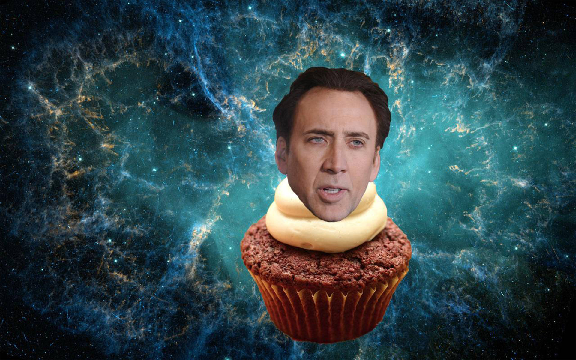 Ritual Se tilbage mirakel Download Nicolas Cage Meme Cosmic Cupcake Wallpaper | Wallpapers.com
