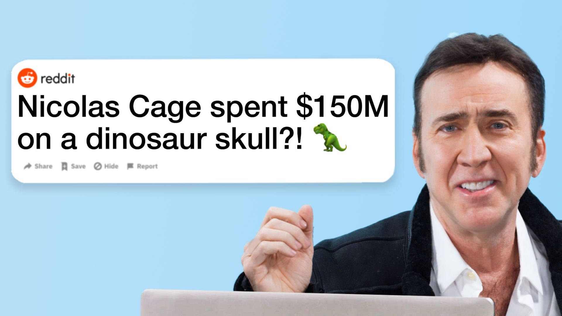 Nicolas Cage Meme Dinosaur Skull