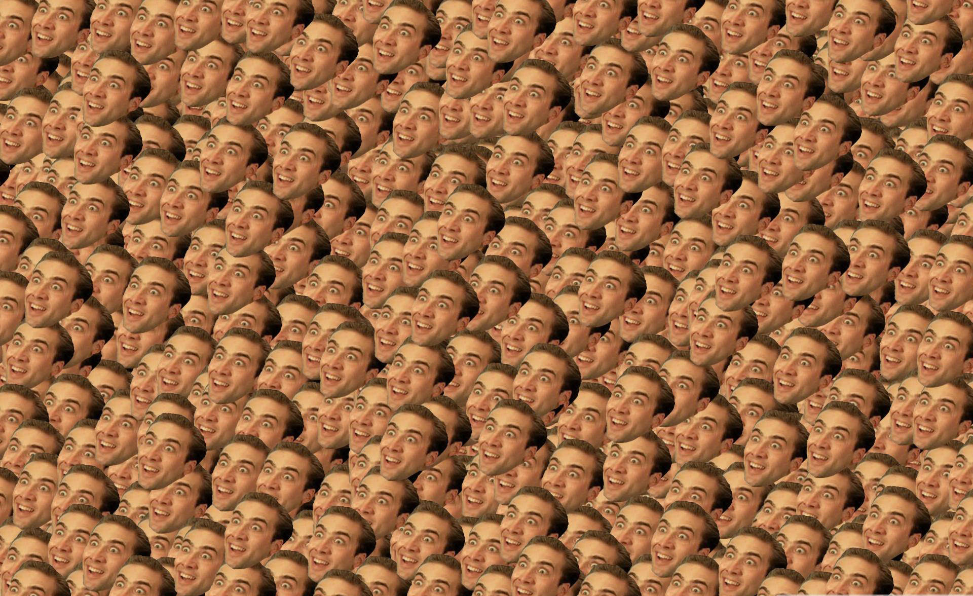 Nicolas Cage Meme Head Pattern