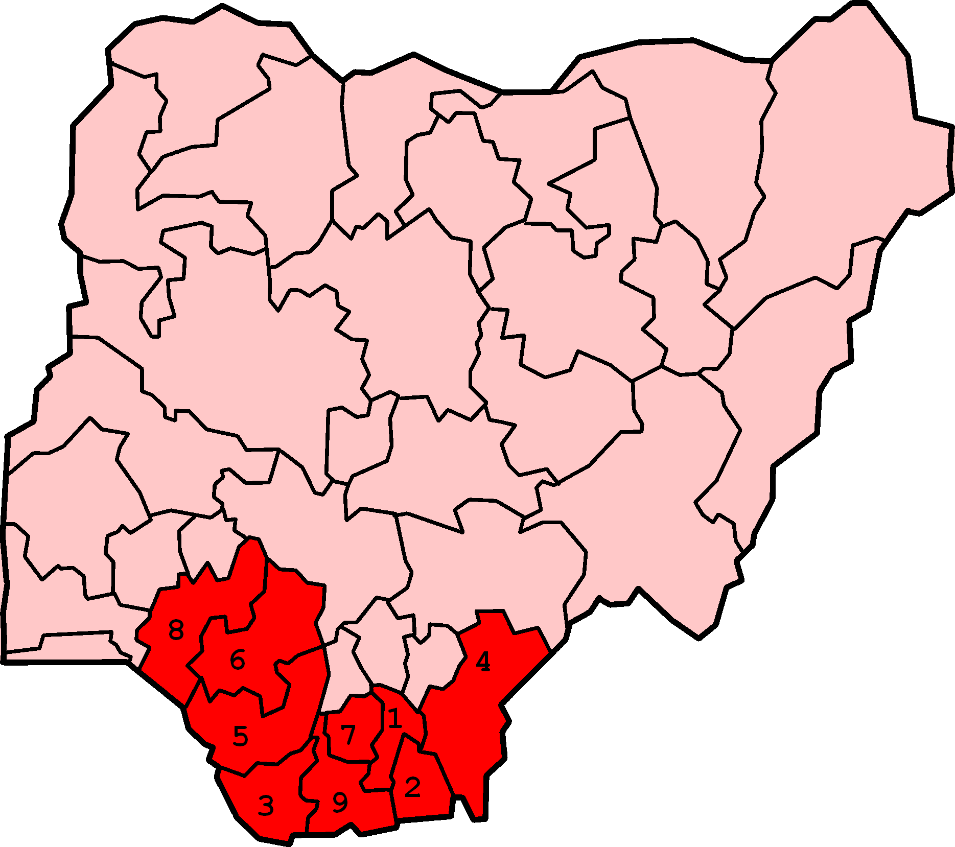 Niger Administrative Divisions Map PNG