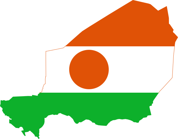Niger Flag Map Outline PNG