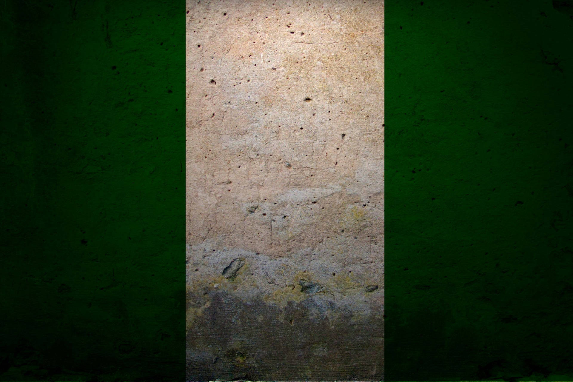 Nigeria Flag On Concrete Wall Wallpaper