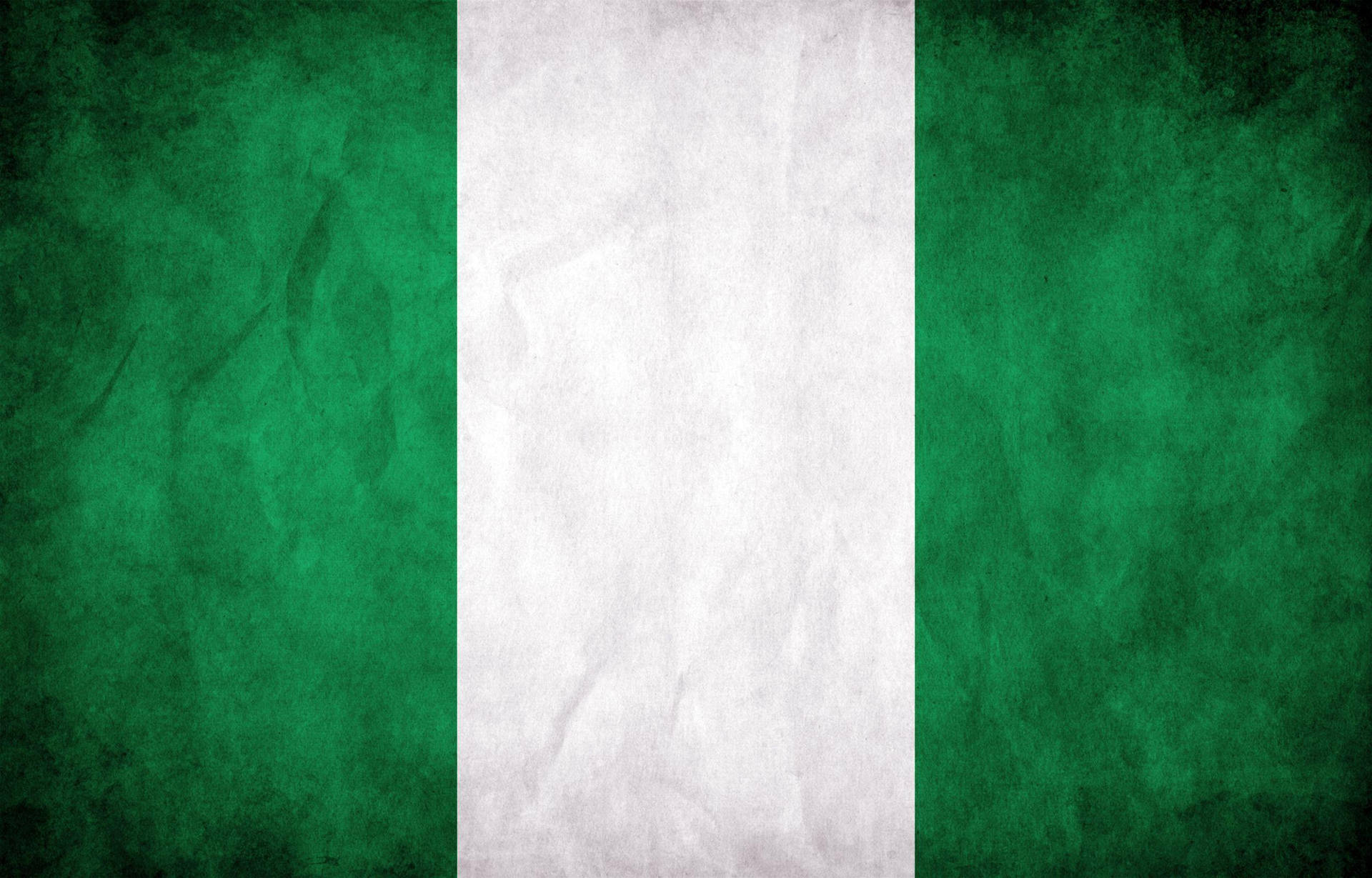 Nigeria Flag With Darker Colors Wallpaper