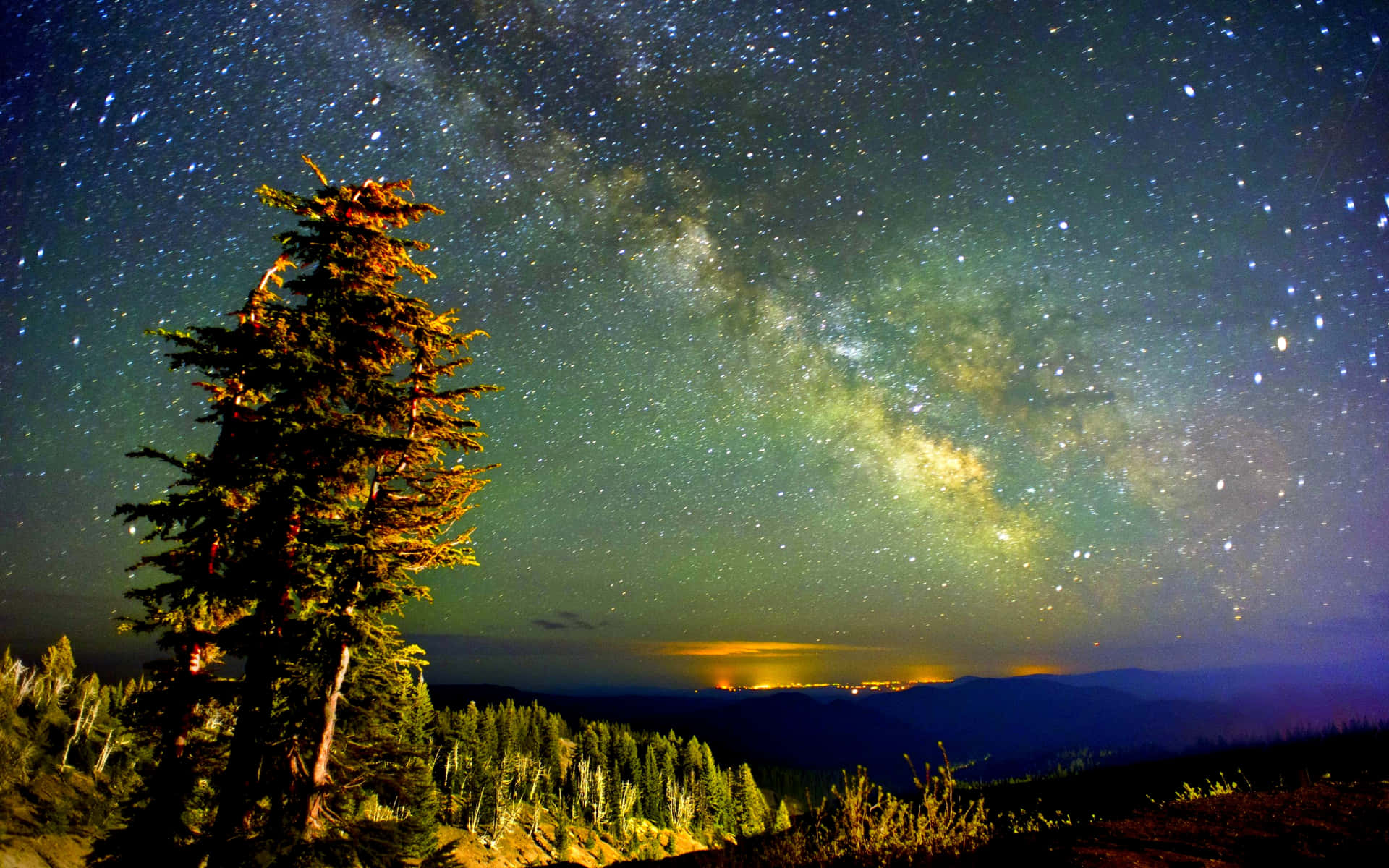 Look up and appreciate the beauty of the starry night.