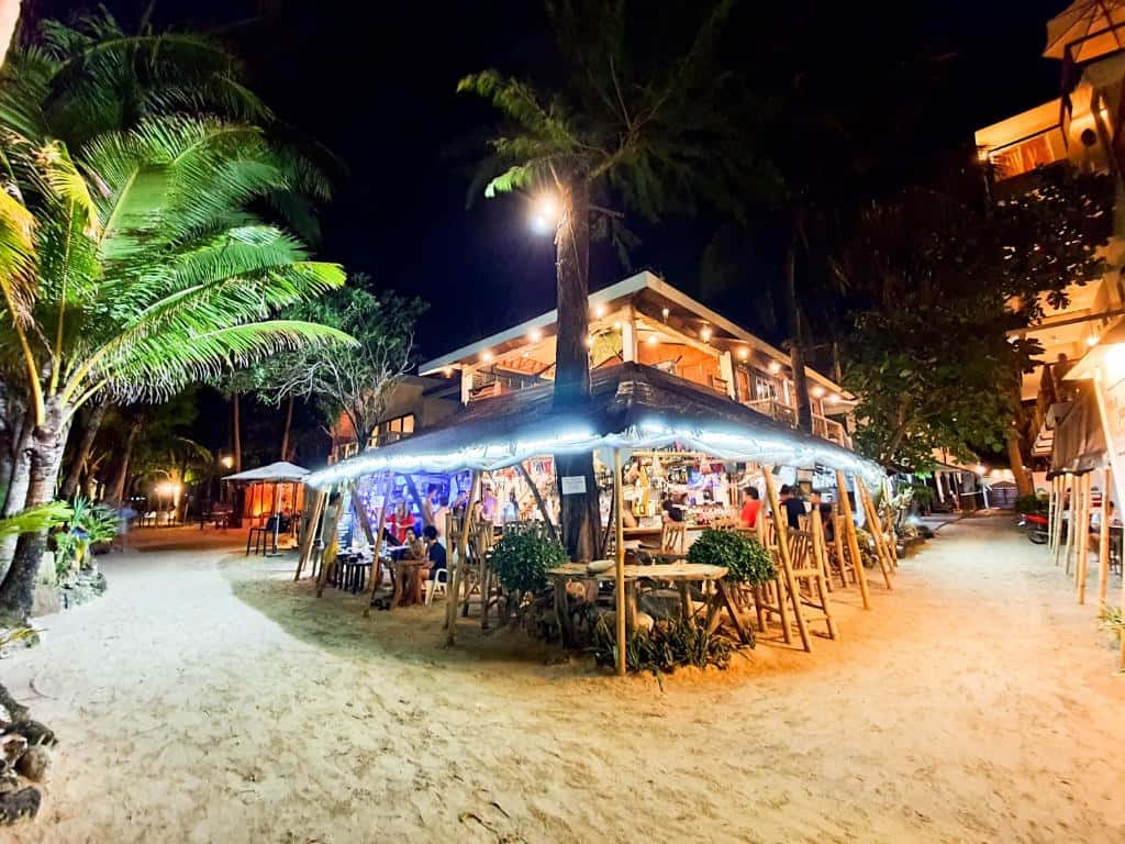 Night Beach Boracay Philippines Picture