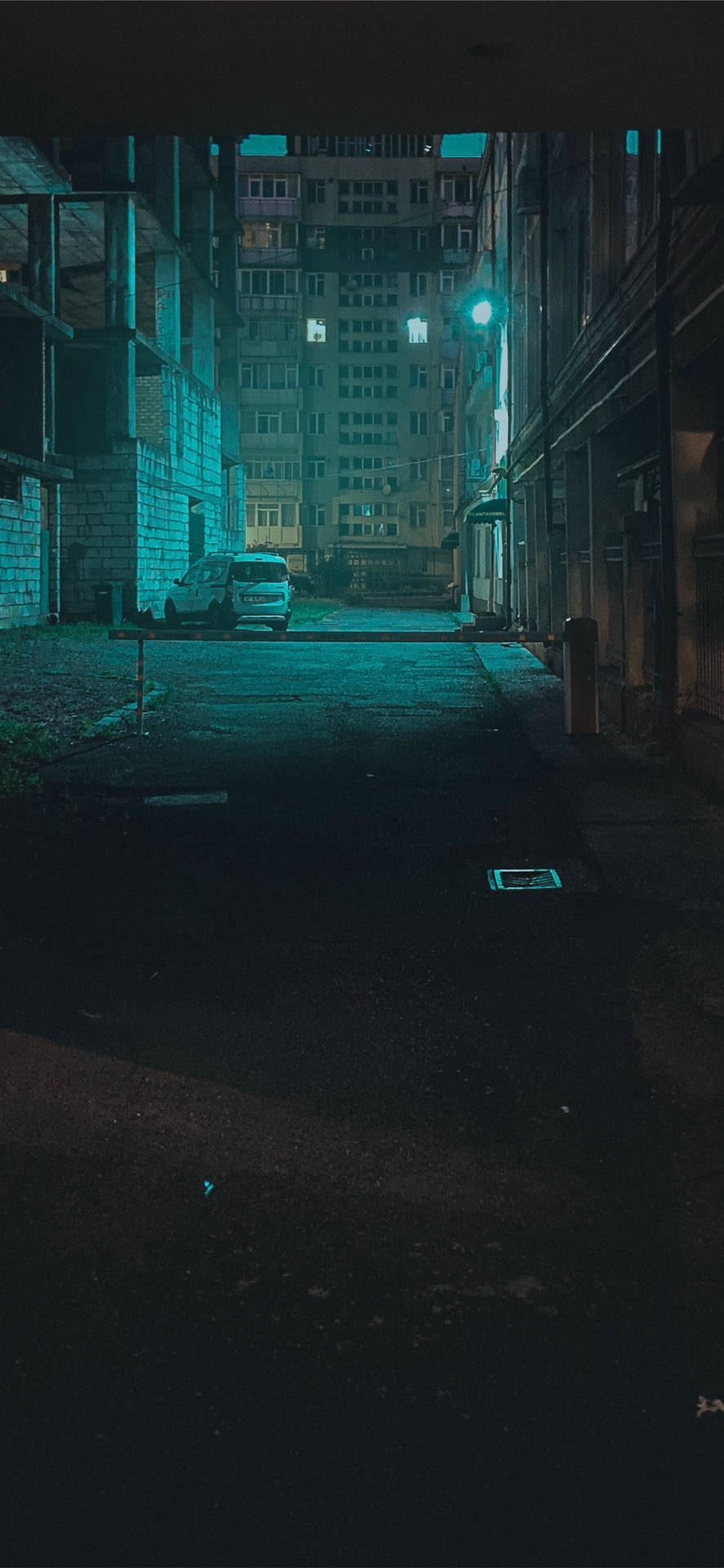 Glitrende lys fra nattens by. Wallpaper