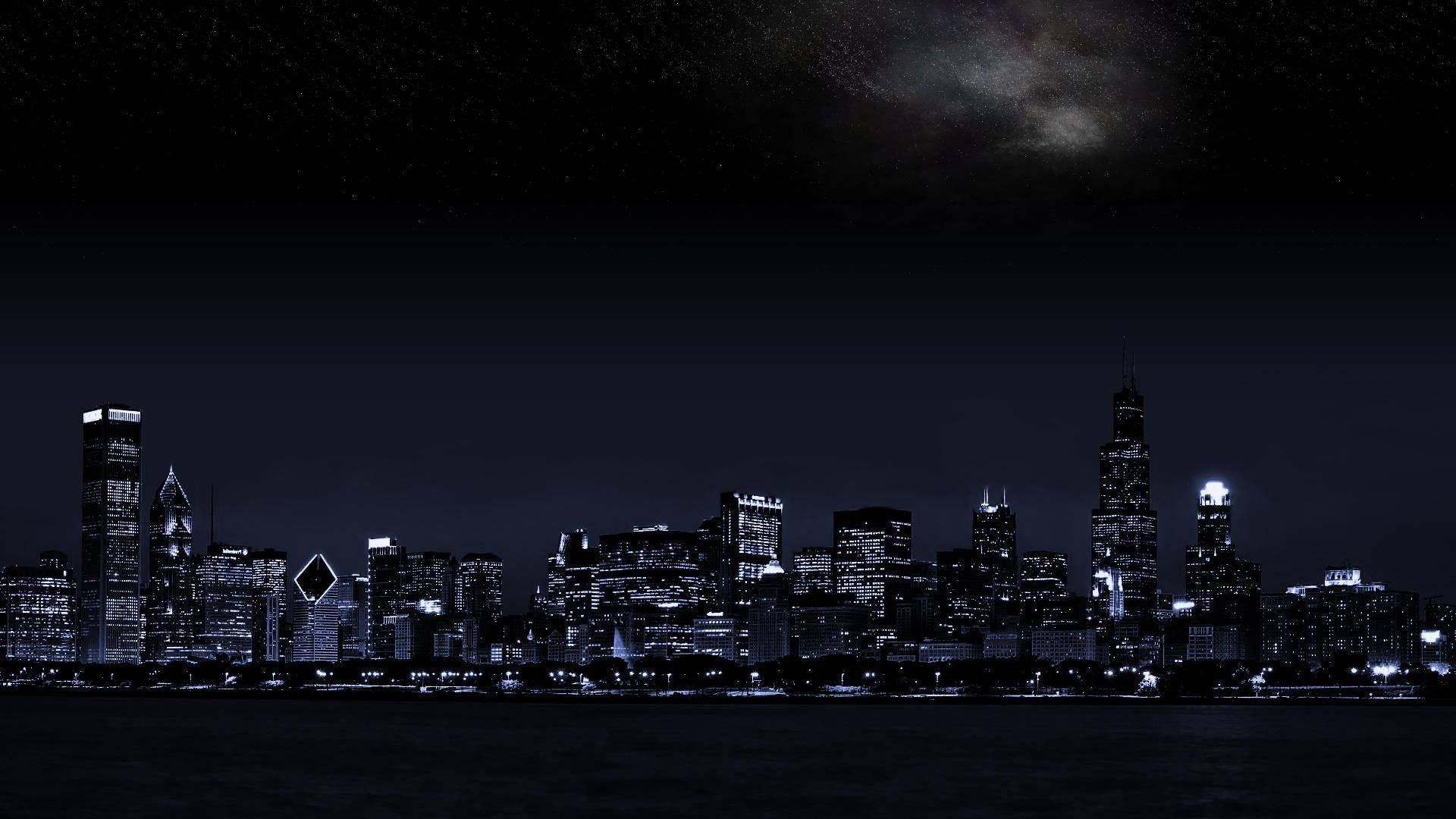 Descubrela Belleza De La Ciudad De La Noche En El Cielo Nocturno. #estéticaciudadnocturna Fondo de pantalla