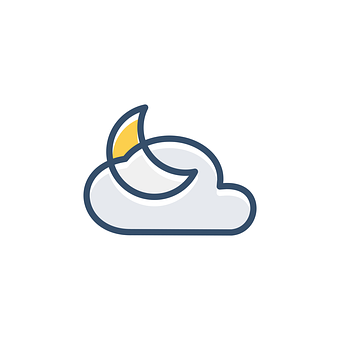 Night Cloud Icon PNG