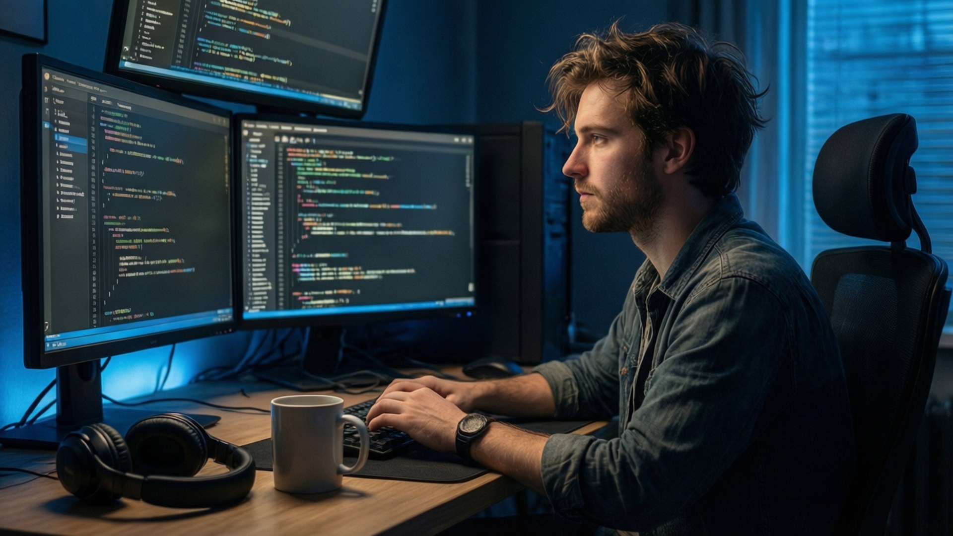 Night Coder Wallpaper